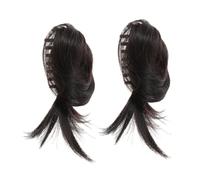 VALICLUD 2 De Cheveux De Chignon Désordonné Petits Pains Extensions Accessoire Coiffure à Cheveux De Cheveux Clip à Cheveux Pour Femmes Black Plastique