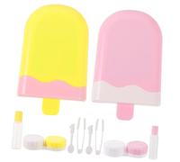 VALICLUD 2 Ensembles Boîte à Lentilles de Contact Étuis de Voyage pour Lentilles Compact Durable Accessoire pour Déplacements Couleur