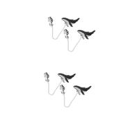 VALICLUD 2 Ensembles Broche De Baleine Spatiale Épingles Et Pinces À Foulard Épinglette De Chandail Broche Animaux Épingle À Vêtements Kawaii Badges Broche Kawaii Alliage 2 Pièces * 2