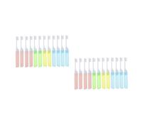 VALICLUD 2 Ensembles Dents Pliable Souple Durable Pour Voyage Ergonomique Couleurs Aléatoires Couleur Aléatoire 12 Pièces * 2