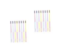 VALICLUD 2 Ensembles Dents Souple À Dents Flexible Pour Gencives Pour Maison Voyages Tête Ergonomique Couleurs Macarons 8 Pièces * 2