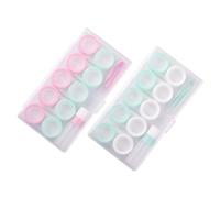 VALICLUD 2 Ensembles Étui Lentilles Contact Portable avec Boîte de Rangement Étanche Petit Coffret Pratique pour Stockage Lentilles Déplacement Accessoires de Voyage pour Usage