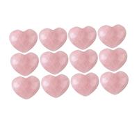 VALICLUD 2 Ensembles Ornements Cristal De Quartz Rose Forme De Cœur Chakra Amour Pour Décoration Et Dimensions 6 Pièces * 2