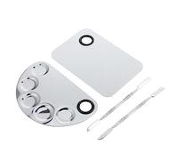 VALICLUD 2 Ensembles Palette de Mélange Acier Inoxydable Spatule de Kits pour Nail Art Outil Pratique pour Mélanger Fond Paupières