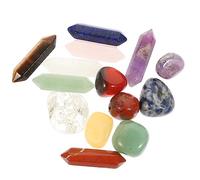 VALICLUD 2 Ensembles Pierre De Yoga En Cristal Quartz Cristaux Pour Chakra Décoration Maison Décoration Intérieure Ornement De Ornement De Bureau Pierre Naturelle 14 Pièces * 2