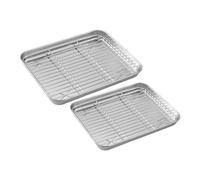 VALICLUD 2 ensembles Set de Plaques de Cuisson Inox Refroidissement Plateau de Rôtissage Robuste pour Four Plaque Cuisson pour Maison