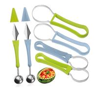 VALICLUD 2 ensembles Set Outils Fruits pour Sculpture Boule Melon et Coupe Pastèque Couteaux Ergonomiques pour Cuisine et Magasin de Fruits