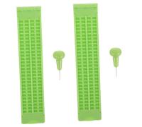 VALICLUD 2 Ensembles Stylet braille planche pour en écrivant points de bosse aveugles tablette d'écriture points tactiles Plastique Vert clair
