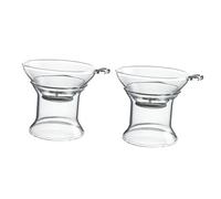 VALICLUD 2 Infuseur à Thé Verre Transparent Résistant Chaleur avec Support Filtre Fin Théine Lot de Accessoire Théière Pratique pour sans Résidu