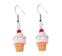 VALICLUD 2 paires Boucles Oreilles Pendantes Créatives Glace Colorée Miniatures Fantaisie pour Femmes Cadeau Original Mode