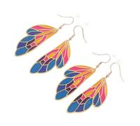 VALICLUD 2 Paires De Boucles D'Oreilles Ailes De Boucles D'Oreilles Dorées Boucles D'Oreilles Pendantes Décorations D'Oreilles Boucles D'Oreilles Ailes De