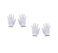 VALICLUD 2 Paires D'électrode Portables Conducteurs Professionnels Conducteurs Portables Outil De Massage Massages De Massage Ménagers Blanche Fibre D'argent