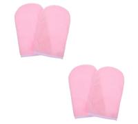 VALICLUD 2 Paires en coton ciré Mitaines pour manucure la cire noir bain femme hydratants spa chauffe cire de paraffine de soin des mains polyester rose