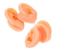VALICLUD 2 Paires Oreilles Silicone Souple Simulation Réaliste Modèles Flexibles Gauche et Droit pour Pratique de Piercing de Bijoux et Formation Acupuncture