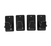 VALICLUD 2 Paires Support Tringle à Rideaux Adhésif Clip Fixation Antidérapant pour Tringle Penderie et Serviette Compatible sans Résidu Design Minimaliste Élégant