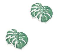 VALICLUD 2 Pièces 2 Fournitures De Table Tropical Serviettes À Motifs Invité Faire La Fête Serviette De Table Crêpe Les Jours Décorations Green Pulpe De Bois Vierge