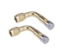 VALICLUD 2 pièces Adaptateur Rallonge Valve Pneu Coudée Laiton Extension Valve pour Voiture Camion et Installation Facile et Étanchéité Renforcée Couleur Aléatoire Couleur Aléatoire