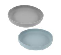 VALICLUD 2 pièces Assiette Silicone Antidérapante avec Base Ventouse pour Personnes Âgées et Handicapées Plate Renversement Incassable pour Repas Autonomes à