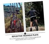 VALICLUD 2 pièces Autocollants Réfléchissants de Sécurité pour Vélo Plaques Triangulaires Magnétiques pour Avertissement de Circulation Imperméables et Résistants Aux Intempéries