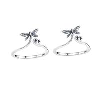 VALICLUD 2 Pièces Bague libellule en sterling bague ouverte libellule bijoux bague doigt ouvert anneau accessoires bague fille bague femme sterling s925