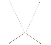 VALICLUD 2 pièces Baguettes de Radiesthésie Laiton Outils Divinatoires avec Double Tête Sphérique pour Recherche Eau Pierres et Trésors Détection Précise pour Chasse Au Trésor et Sourcier