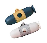 VALICLUD 2 Pièces Boîte à Dents de Voyage Forme de sous Marin Lot de Étui Portable pour Dents de Lavage pour Stockage Articles de Voyage Couleur Blanche