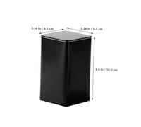 VALICLUD 2 Pièces Boîte à Thé Tôle Carrée avec Couvercle Hermétique Boîte de Rangement Compacte pour Thé Café Sucre et Épices Format Mini Portable Optimisation Despace pour Cuisine et