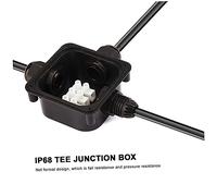 VALICLUD 2 pièces Boîte de Jonction Électrique Étanche Voies pour Câbles Mm² Lot de Protection Extérieure pour Éclairage et Projets DIY