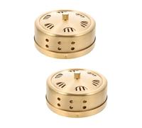 VALICLUD 2 Pièces boîte de moxibustion Brûleur Moxa pour la patch ventre pour maigrir pot de moxibustion corporelle outil de massage créatif cas de moxibustion cuivre Doré