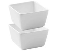 VALICLUD 2 pièces Bol Céramique Carré pour Sauce et Condiments Petit Plat à Trempette Sain et Réutilisable pour Cuisine Dîner Famille et Fêtes