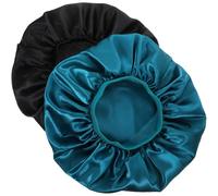 VALICLUD 2 Pièces Bonnet De Nuit Couverture Dormir Femme Bouclé Caps De Couchage Bonnets De Nuit Bonnet De Couchage Chapeau De Sommeil Chapeau De Cheveux De Nuit Chapeau Endormi Satin