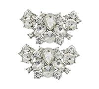 VALICLUD 2 Pièces boucle de chaussure pince à chaussures de mariée pinces à chaussures strass clips chaussures femme clip chaussures femme Clips de chaussures de mariage alliage d'aluminium