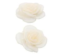 VALICLUD 2 Pièces Boucles de Chaussures Rose Tissu Fait Main Clips Floraux Amovibles pour Talons Accessoires Élégants pour Fête Mariage et Usage