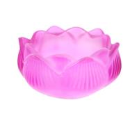 VALICLUD 2 Pièces Bougeoir Décoratif Lotus en Verre Pourpre | Finition Lisse sans Bavure, Usage de Consécration Religieuse, Style Exquis et Élégance