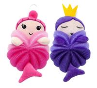 VALICLUD 2 pièces Boule de Bain Garçon Fille Cartoon Exfoliante Accessoire Bain Doux et Moussant Éponge Corps Suspendue pour Garçon Fille