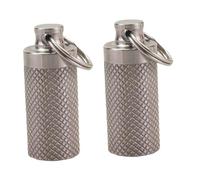VALICLUD 2 Pièces Bouteille D'étanchéité Portable Pilulier Étanche Petits Flacons De Pilules Pour Voyager Étui De Pilule De Voyage Imperméable Silver Métal