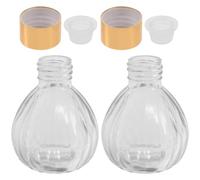 VALICLUD 2 Pièces Bouteilles en Verre Vides 100ml, Diffuseur de Parfum | Verre Réutilisable, Ouverture Large, Déco Maison ou Présent Anniversaire, Usage Polyvalent, Petit Format Couleur Aléatoire
