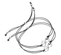 VALICLUD 2 pièces Bracelet et Fille Acier Inoxydable Ajustable Set Fête des Mères et Rentrée Scolaire Wrist Jewelry avec Design Coeur Créatif