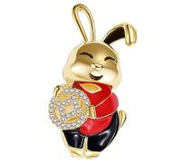 VALICLUD 2 Pièces broche lapin goodies noel christmas present Broche écharpe épingles à nourrice épingle de sureté goupille bijoux de bal broche bling broche pour vêtements femmes Zircon