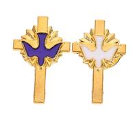 VALICLUD 2 Pièces Broches Symbole De Paix Style Vintage Pour Femmes à Porter Comme Accessoires De Baptême Et Première Communion