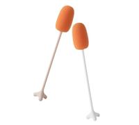 VALICLUD 2 pièces Brosse de Nettoyage Bouteille Long Manche Éponge Réutilisable Brosse et Verre Nettoie Fond et Parois Manche Confortable Usage Polyvalent Cuisine Maison