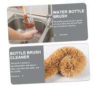 VALICLUD 2 pièces Brosse de Nettoyage pour Bouteilles en Palmier Brosse Courbée Douce pour Gourdes Verres Tasses Goupillon pour Nettoyage