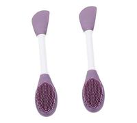 VALICLUD 2 Pièces Brosse Visage En Silicone Nettoyage Complet Soin Du Visage Masque Se Maquiller Brosse Faciale Pour Femme Équipement De Beauté Du Visage Violet,mauve Gel De Silice