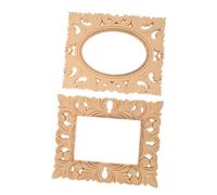 VALICLUD 2 Pièces Cadres Photo Bois Brut pour DIY Support Photo Vintage Style Européen pour Bureau Cadres Vides Rustiques pour Peinture et Artisanat