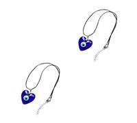 VALICLUD 2 Pièces Collier Pendentif Œil Démon Verre de Protection Élégant Unisexe Accessoire Mode pour Occasions Spéciales