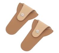 VALICLUD 2 Pièces Coupe-ongle sac de ciseaux de cheveux sac à ciseaux de salon étui de transport pour ciseaux support de rangement pour ciseaux à ongles porte-ciseaux de manucure cuir Café