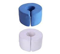 VALICLUD 2 Pièces Coussin de Surélévation pour Patients Dispositif de Rotation et Protection des Talons Escarres Support Ergonomique pour Convalescence Blanc Bleu