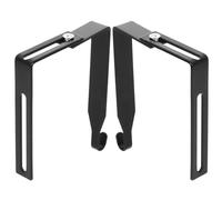 VALICLUD 2 Pièces Crochet pour Cabine Réglable en Fer, Support | Profil Plat Épais, Usage Armoire et Maison, pour Panneau ou Porte, Noir Discret