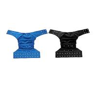 VALICLUD 2 pièces Culottes Adultes Réutilisables Anti-fuite pour Personnes Âgées Ajustables avec Double Bouton-pression Protection Urinaire Confortable pour Hôpital et Domicile Lot de Noir