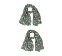 VALICLUD 2 Pièces echarpe noel echarpe de noel christmas Écharpe oversize foulard noel écharpe d'automne d'hiver châle de Noël écharpe de Noël écharpe femme impression voile Manquer